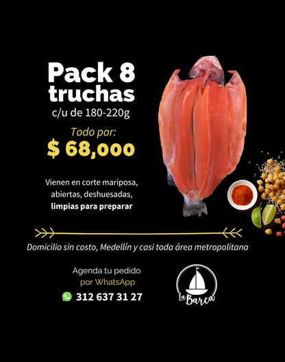 Trucha mariposa (x8)